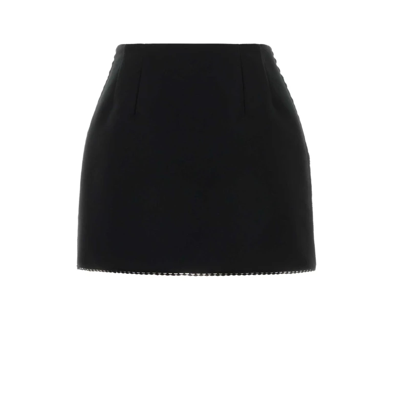 Prada Black Polyester Blend Mini Skirt