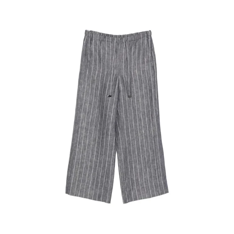 Pinstripe Drawstring Trousers