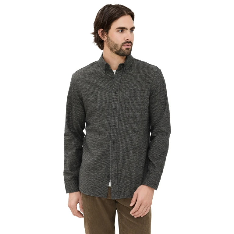 Taylor Stitch Jack Houndstooth Shirt Dark Forest 46
