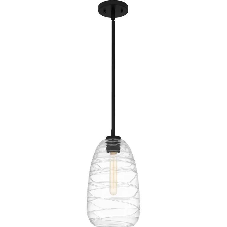 Quoizel Piccolo Pendant 1-Light Mini Pendant in Matte Black