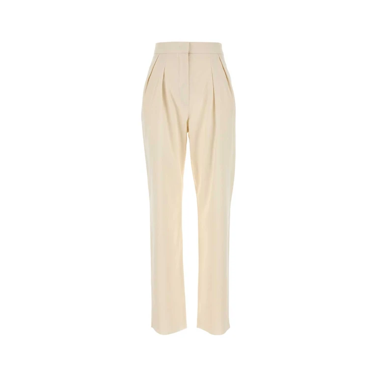 Max Mara Ivory Cotton Dede Pant Bianco Exterior: Pantaloni - Women