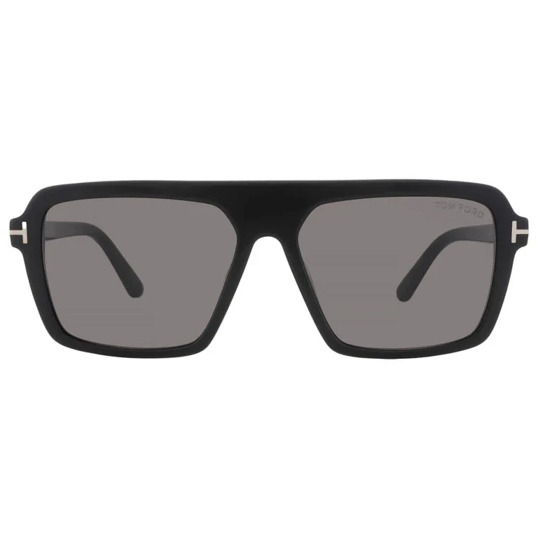 Tom Ford Vincent Smoke Square Mens Sunglasses FT1176 01A 56