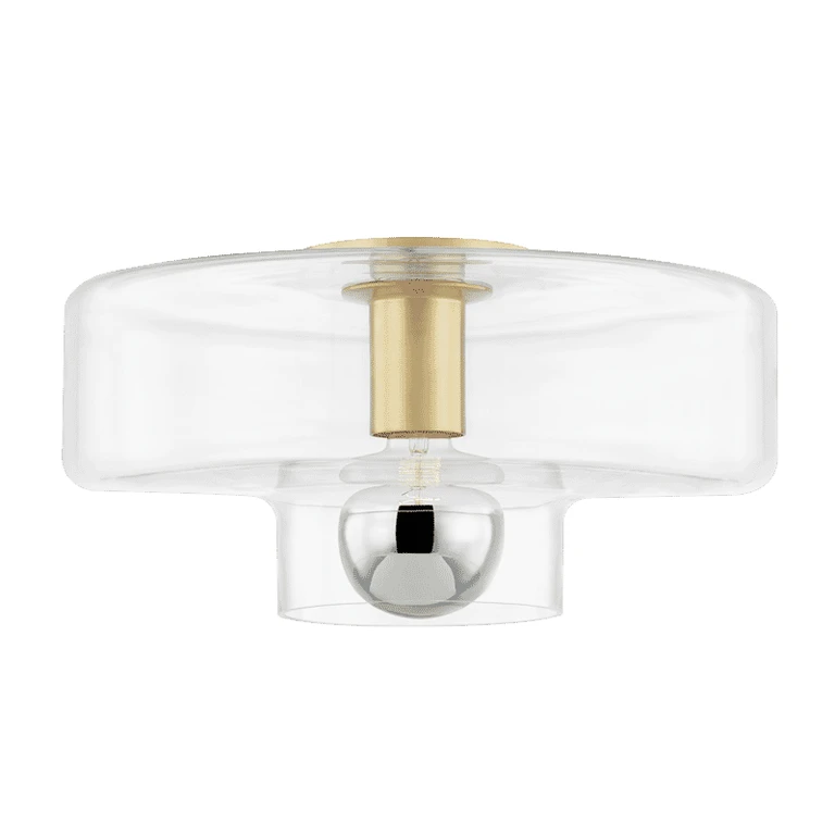 Mitzi Iona Ceiling Light in Aged Brass