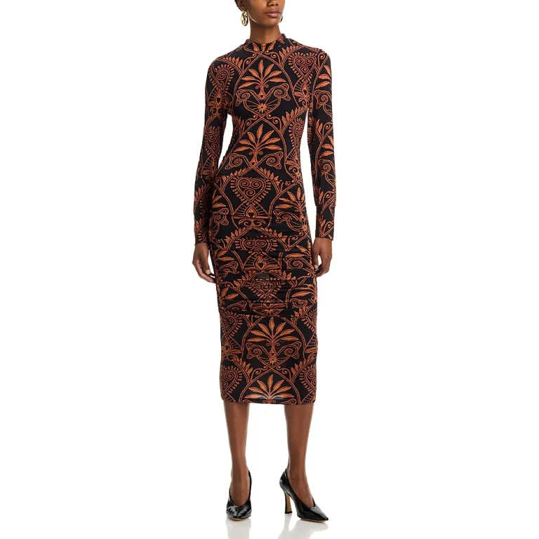 Farm Rio Cornely Anika Printed Jersey Midi Dress