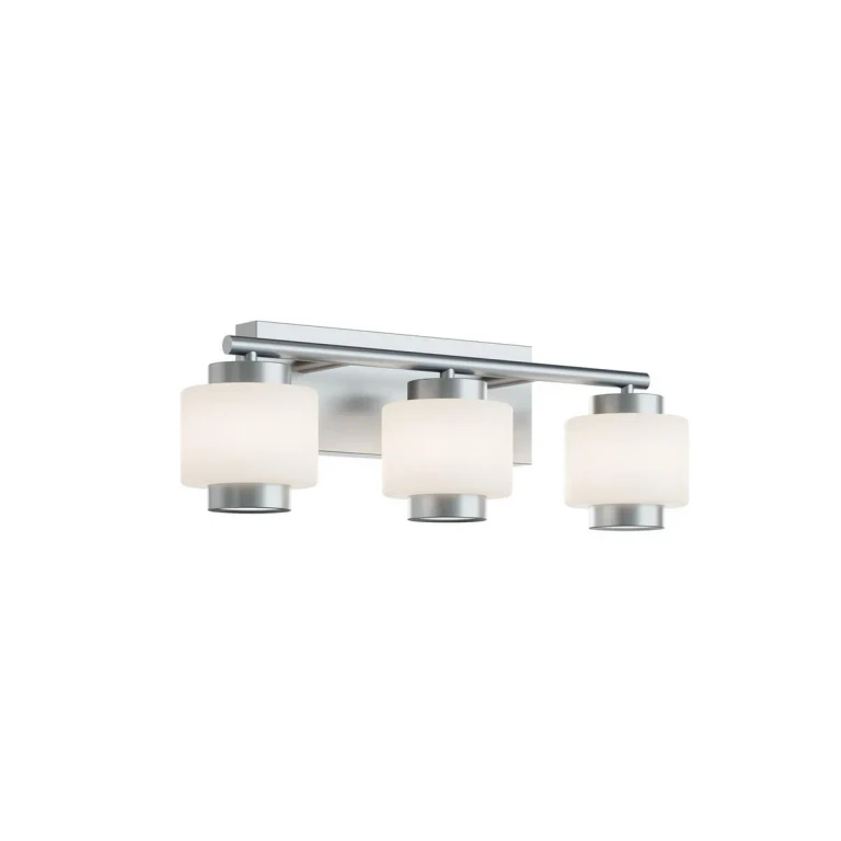 Satin Nickel LED Bathroom Vanity Light from the Sydney Collection