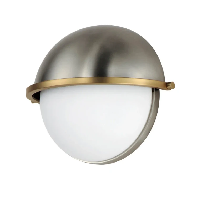 Satin Nickel Satin Brass One Light Wall Sconce from the Duke Collection