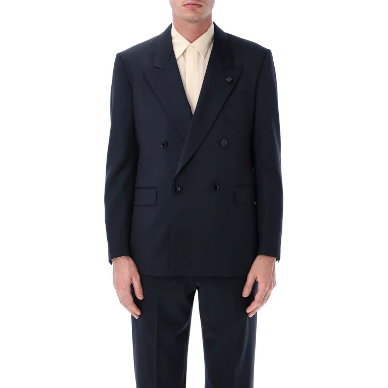 Double-Breasted Blazer in Pure Virgin Wool with Peak Lapels (PA5834ECN64414850)