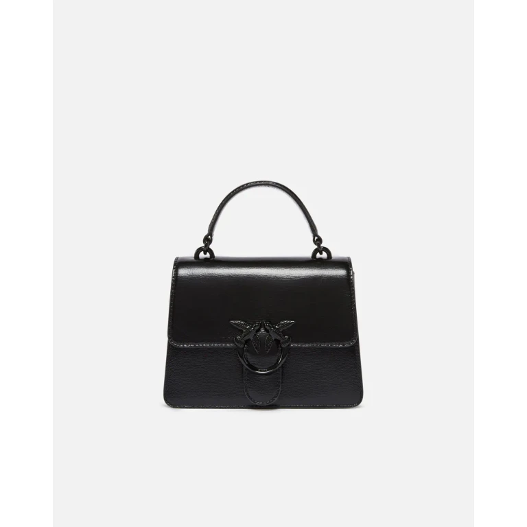 Pinko - Petit sac à main Mini Love Bag One Light à anse supérieure en cuir brillant