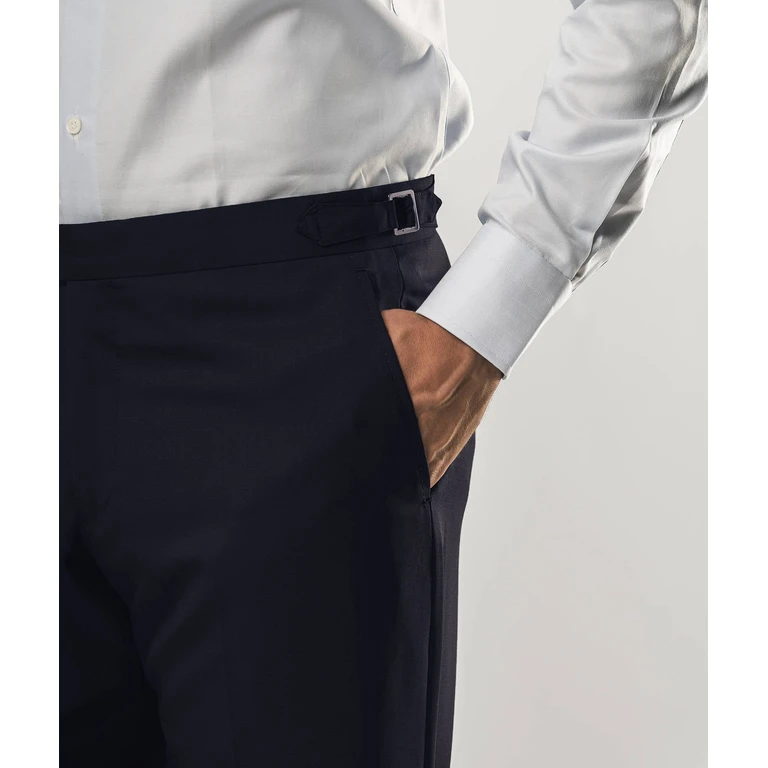 Larusmiani Mosca Trousers Navy Tailored Made - Men