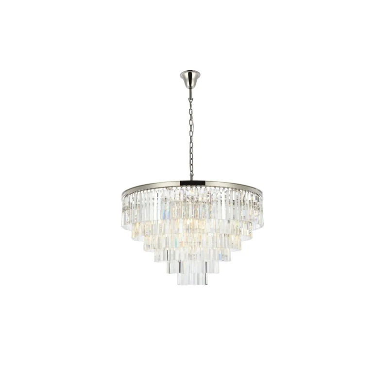 Polished Nickel 33 Light Chandelier from the Sydney Collection