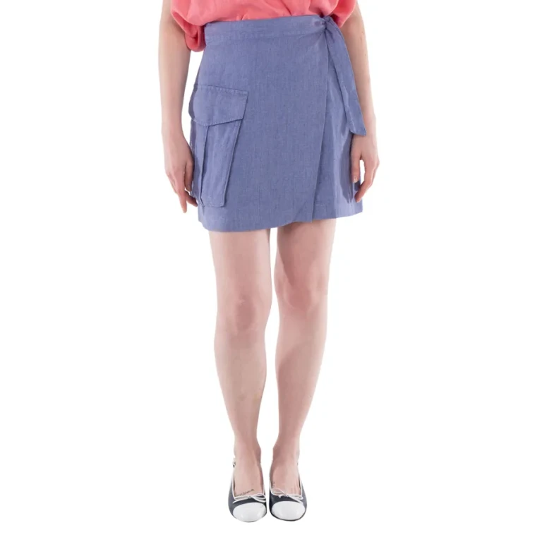 Polo Ralph Lauren Cargo Linen Wrap Skirt