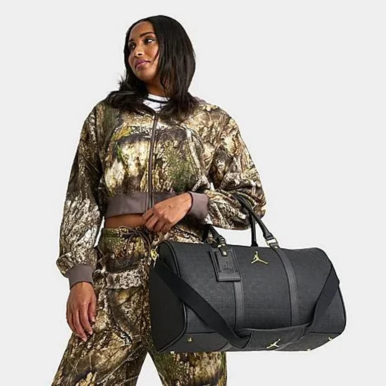 Jordan Monogram Duffel Bag (25L) in Black Embossed