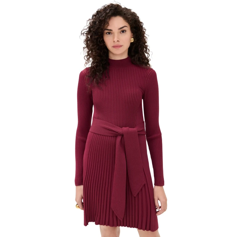 Shoshanna Tara Dress Burgundy S