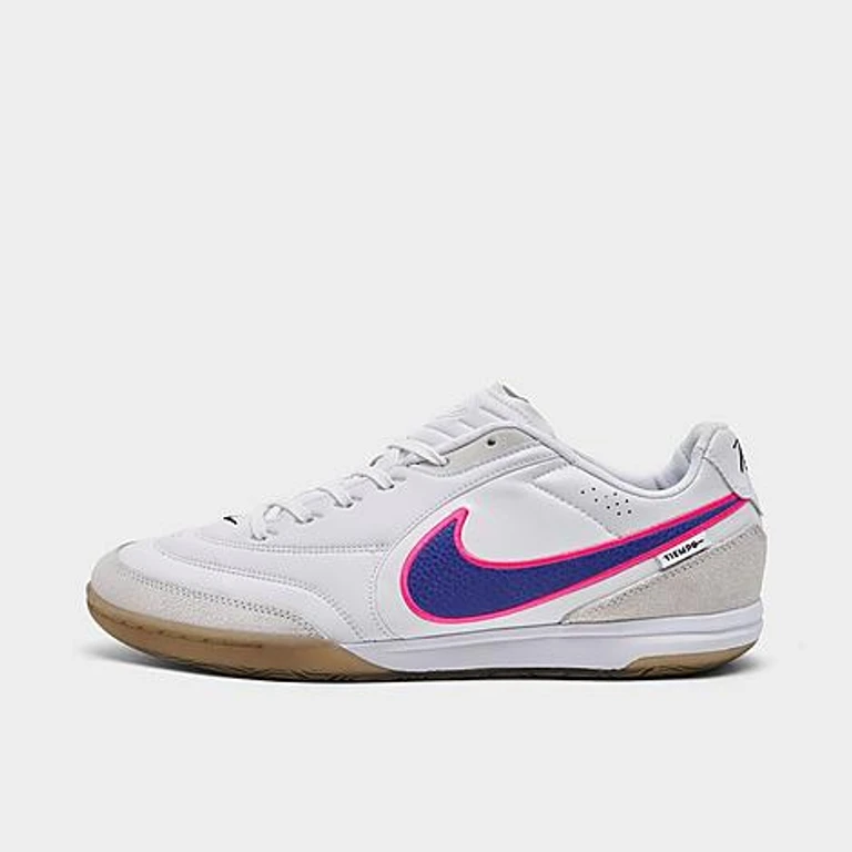 Nike Men's Tiempo Streetgato Casual Shoes in White/Racer Blue/Pink Blast Size: 7.5