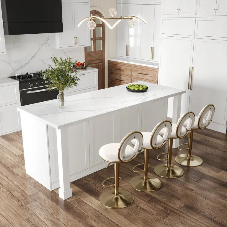 72" Marble Kitchen lsland Faux Marble with Wine Storage White Modern Large Kitchen Cabinet