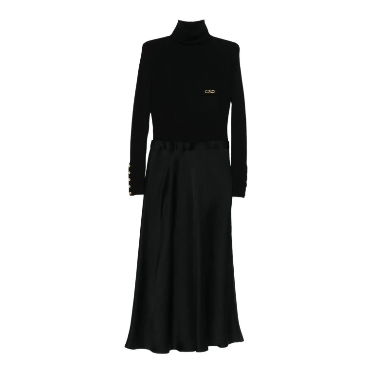 Elisabetta Franchi Robe Au Genou - Noir