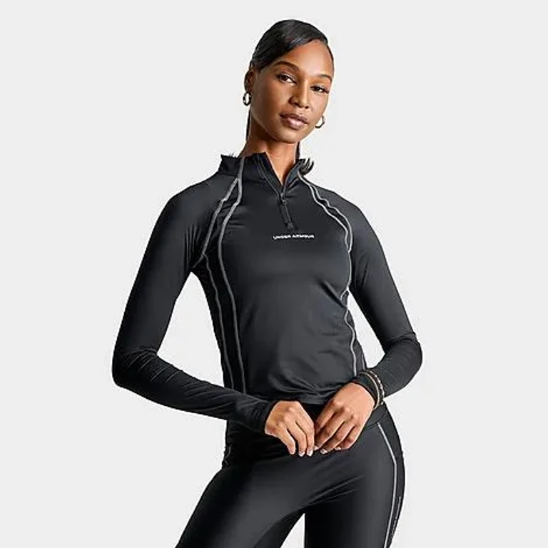 Under Armour Women's Mapped Quarter-Zip Jacket in Black Size: XS
