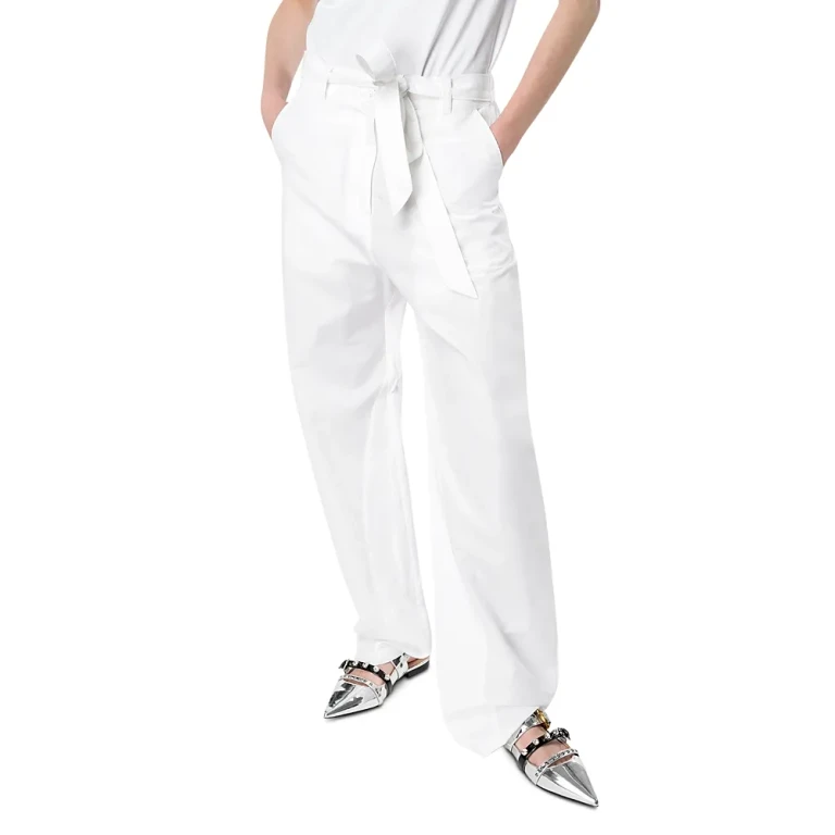 Pinko Barrel Leg Linen Trousers