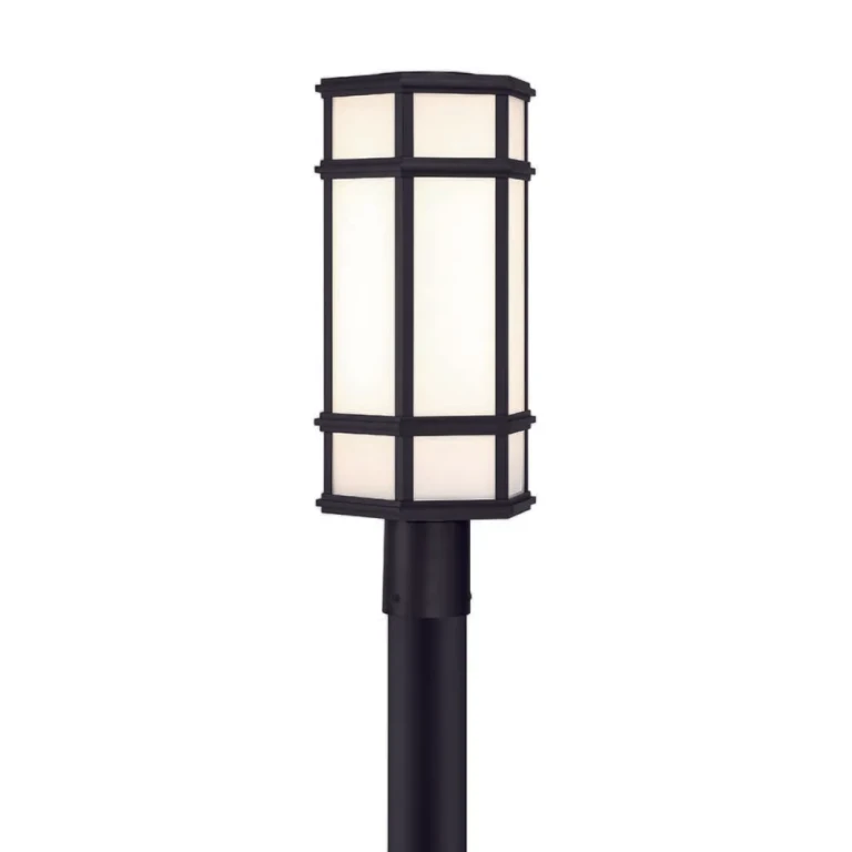 Satin Black LED Outdoor Post Mount from the Monte Collection