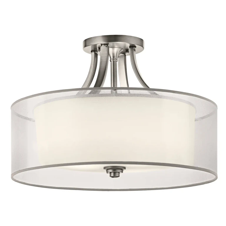 Lacey 4-Light Semi-Flush in Antique Pewter