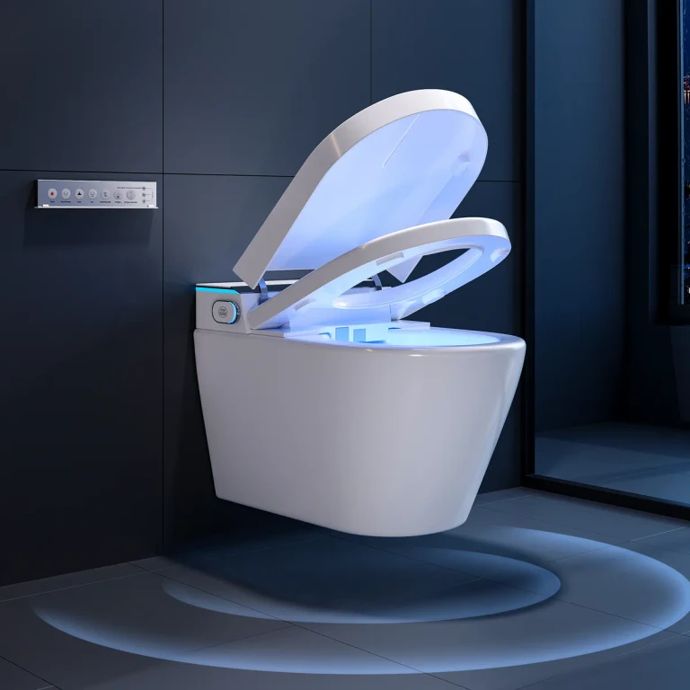 Automatic Wall-Mounted Smart Bidet Toilet with Built-in Tank 1.28 GPF