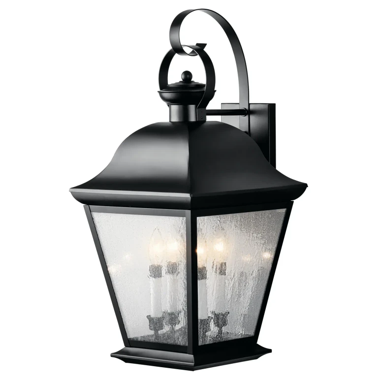 Mount Vernon 4-Light XLarge Outdoor Wall Lantern in Black