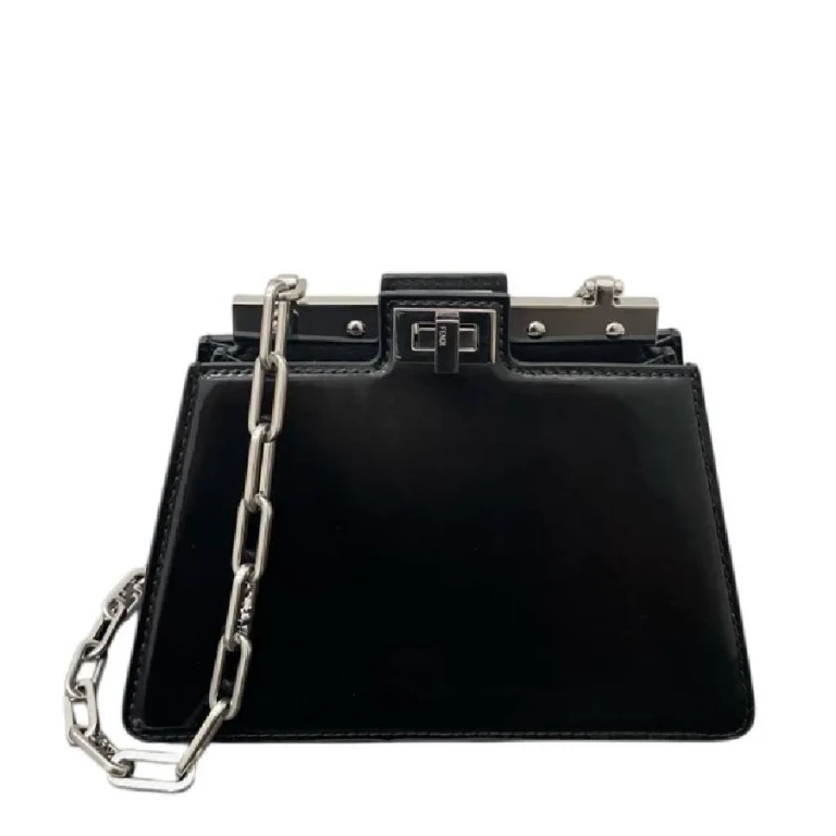 Fendi Peekaboo Chain-Link Handle Bag