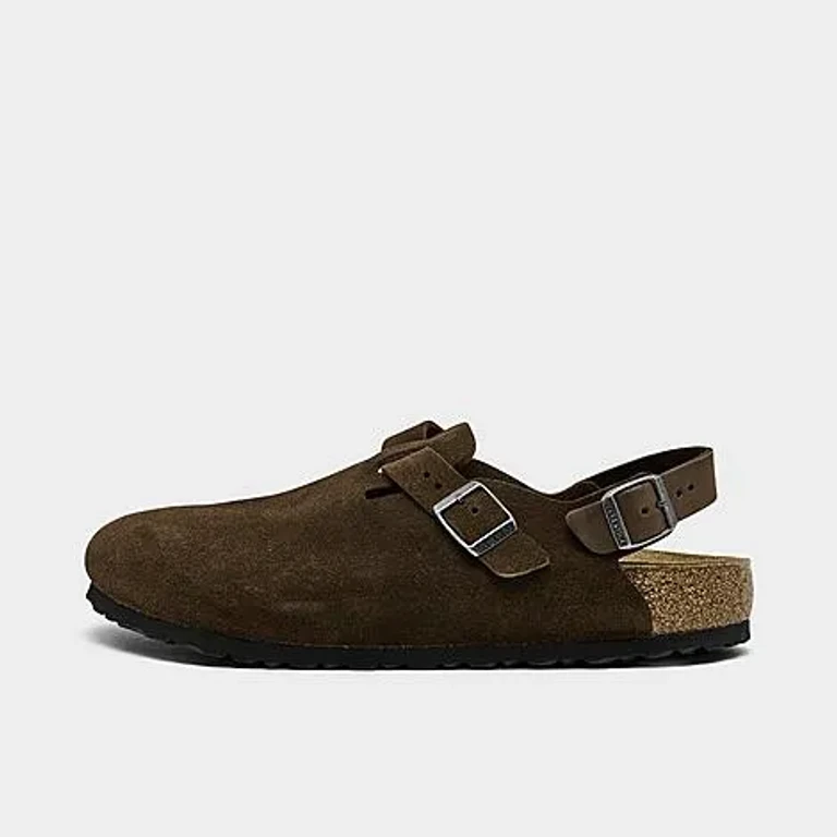 Men's Tokio Suede Leather Clogs in Carafe Size: 41
