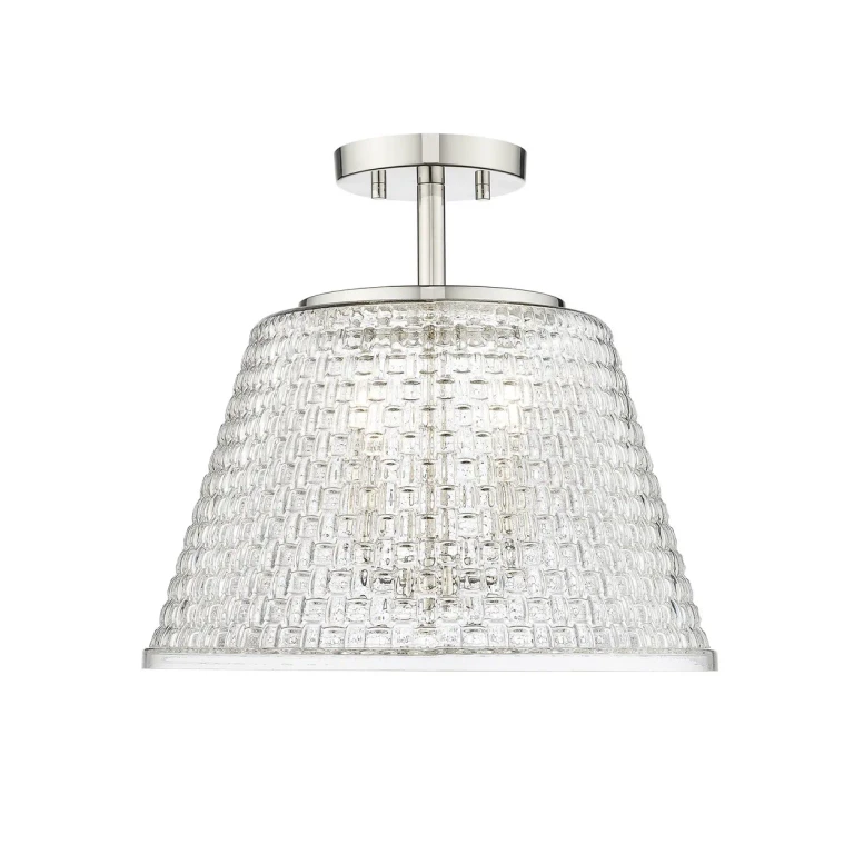 Polished Nickel Semi-Flush Mount from the Saben Collection
