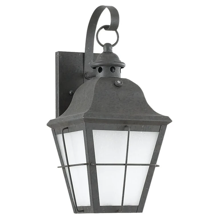 Oxidized Bronze One Light Outdoor Wall Lantern from the Chatham Collection