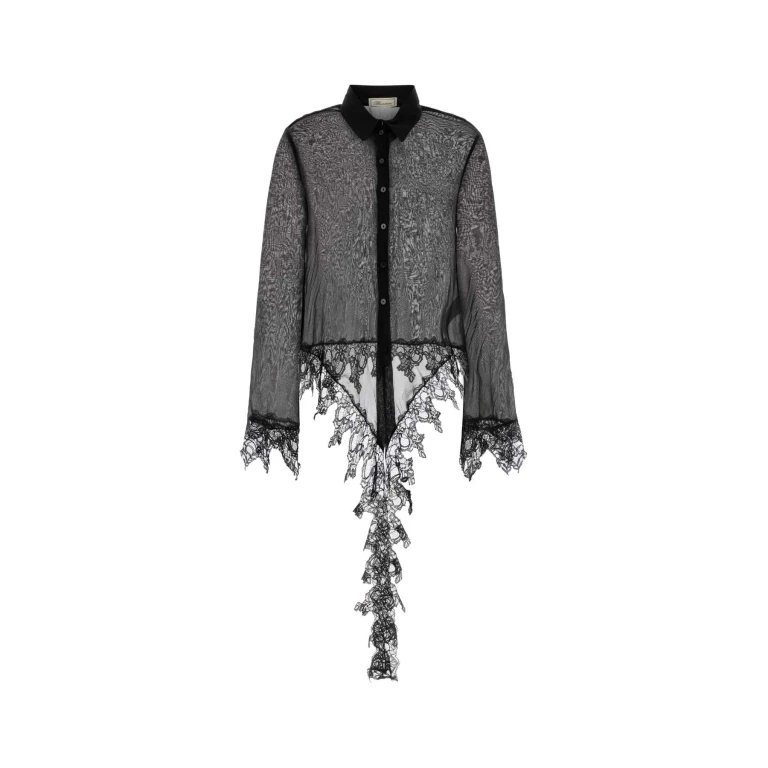 Blumarine Black Chiffon Shirt