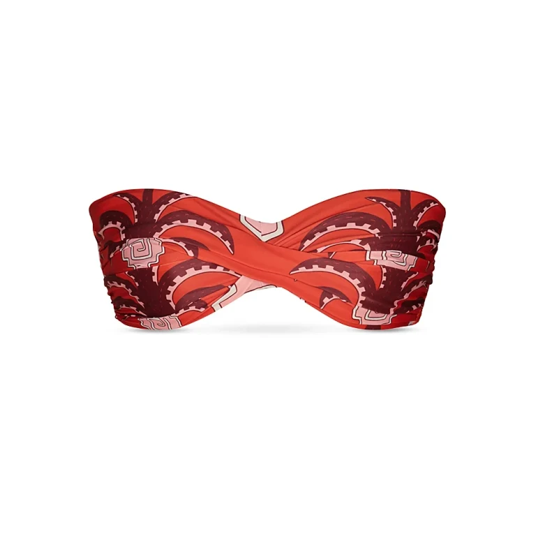 Johanna Ortiz Red Sea Bandeau Bikini Top