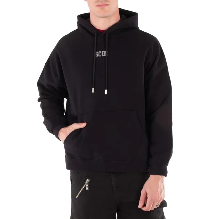 GCDS Bling Logo Cotton Hoodie