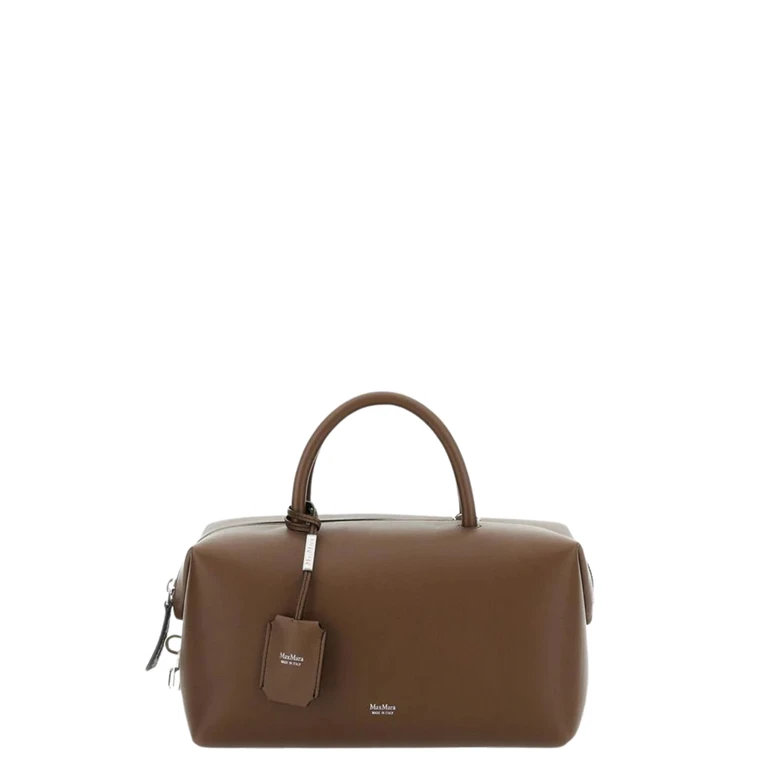 Max Mara Holdallm Brown Pelle Di Vitello Borsa - Women
