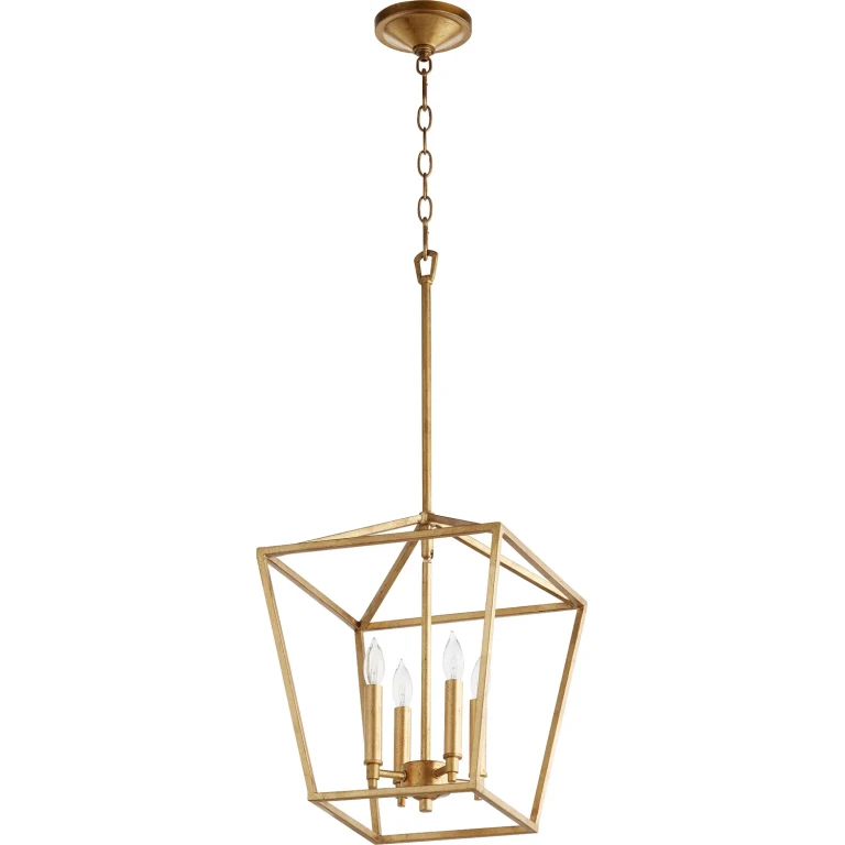 Quorum Gabriel 4-Light 13" Foyer Light in Gold Leaf