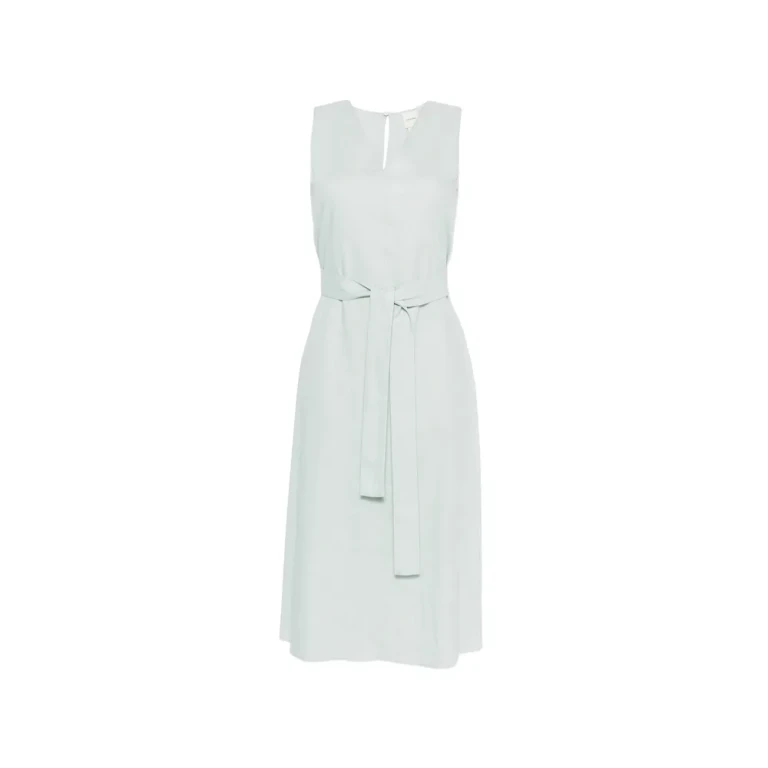Calvin Klein V-neck Belted Midi Dress