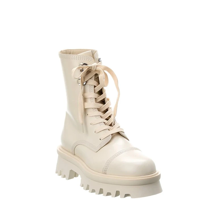 Salvatore Ferragamo Kira Ankle Boots White Calf Leather - Women