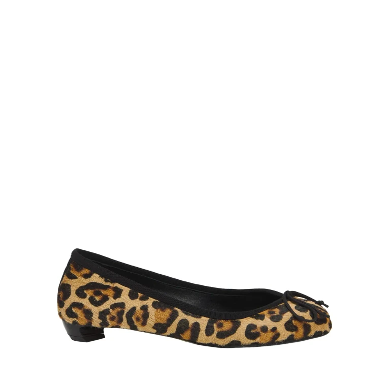 Alexander McQueen Armadillo Ballerinas In Leopard/black