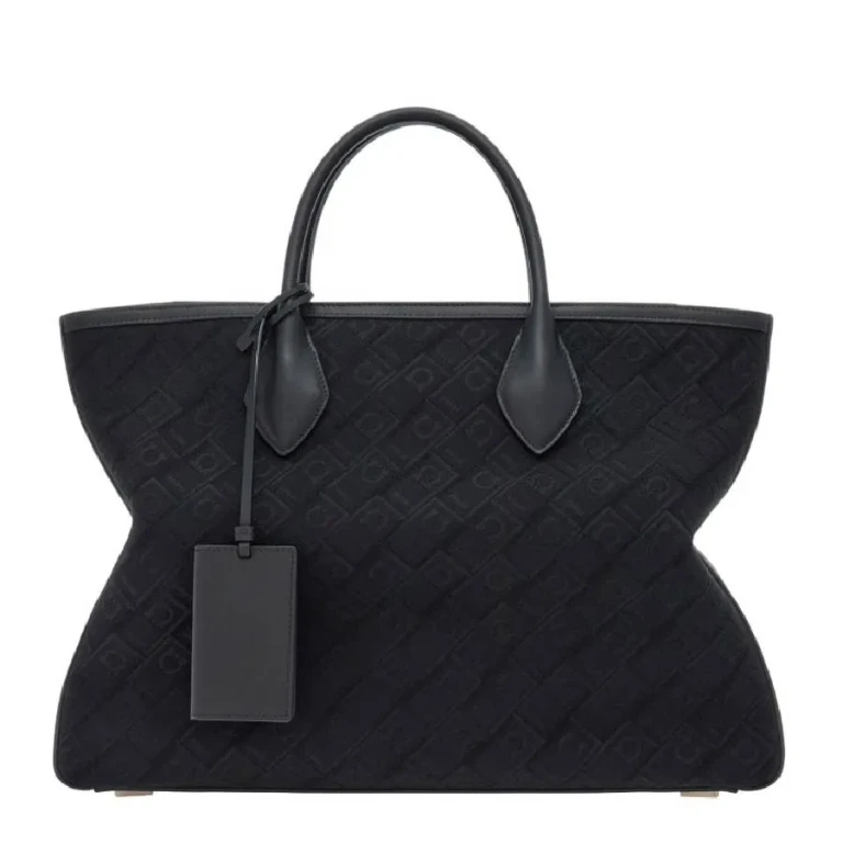 Ferragamo Jaquard Top Handle Tote Bag