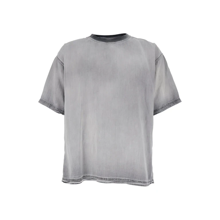 Relaxed Fit Lyocell T-Shirt with Abstract Print and Crew Neck (A23849068WG02)