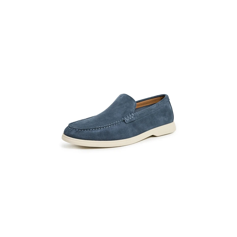BOSS Sienne Suede Loafers Light Blue 10