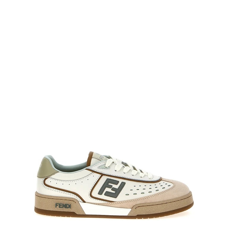 Fendi Beige Leather Sneakers - Women