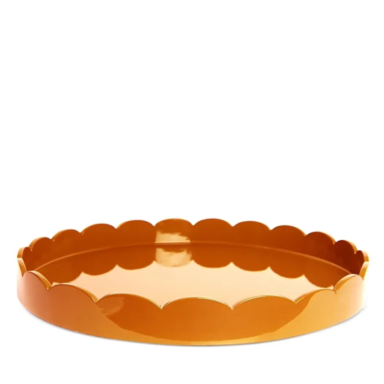 Addison Ross Large Lacquer Scalloped Tray, 20 Round