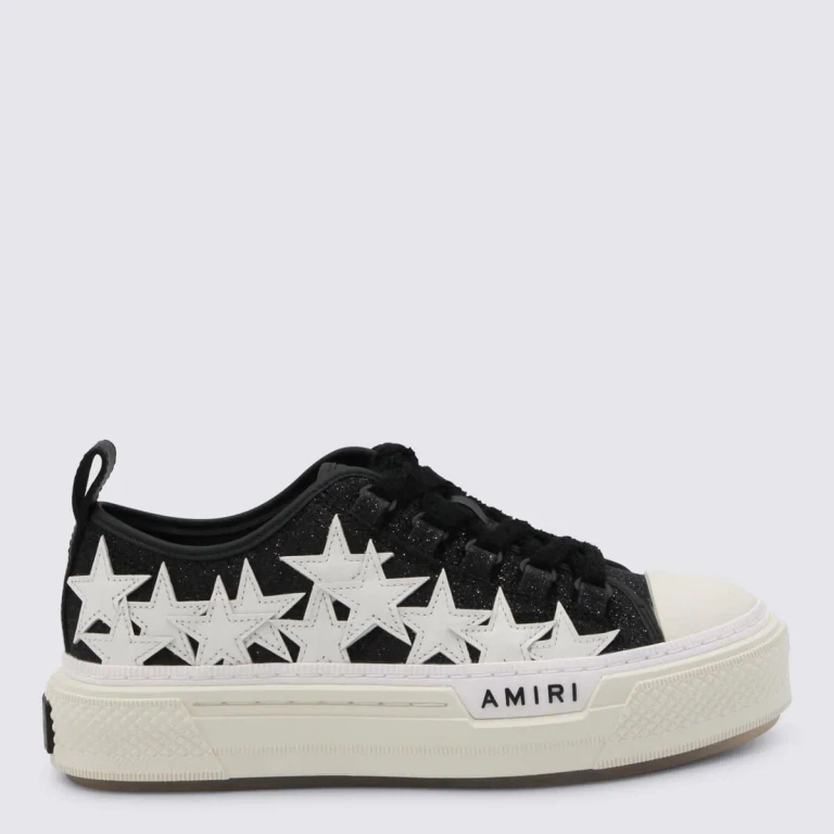 Zapatillas Amiri Glitter Stars Court Low en blanco