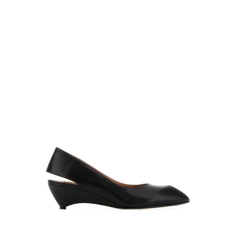 Jil Sander Black Leather Pumps Slippers - Women