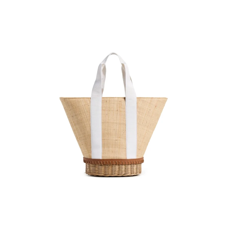 PAMELA MUNSON The Gardner Basket Natural/White One Size