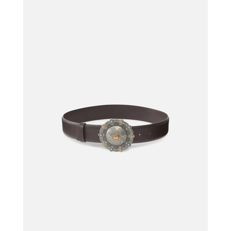 Pinko 가죽 벨트 주얼 메달리온 4 cm
