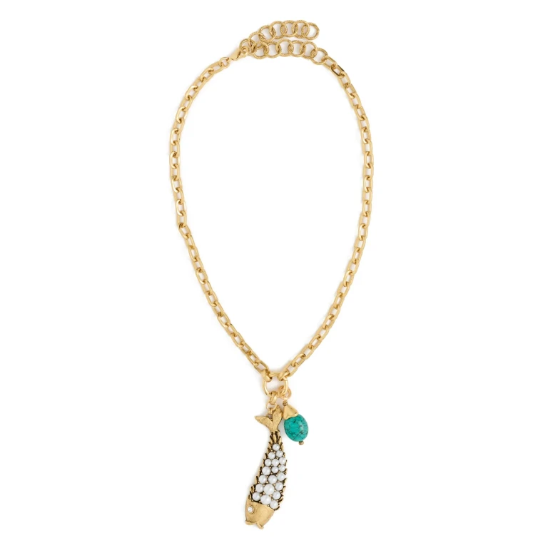 Elizabeth Cole Koira Necklace Turquoise One Size