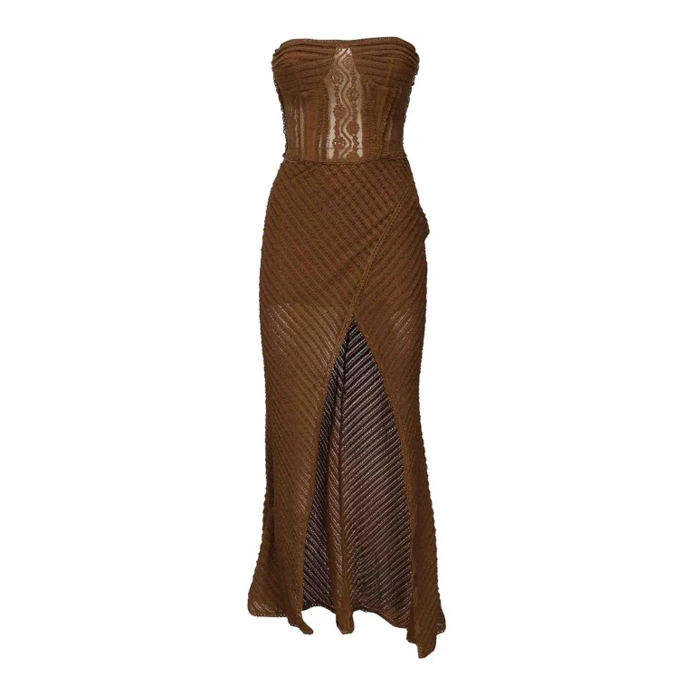 Charo Ruiz Maxi Robe - Marron