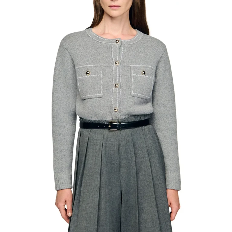 Sandro Castellane Contrast Stitch Cardigan
